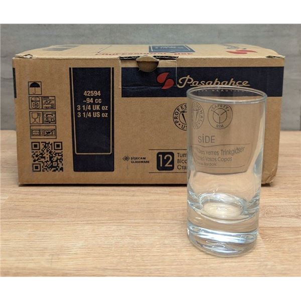 Side-Heavy Sham Whisky Glasses 3.2oz/95ml, Browne PG42594 - Lot of 12