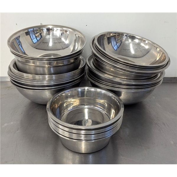 Assorted Stainless Bowls - Lot of Approx. 35pcs