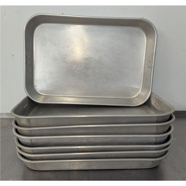 17" x 11" x 2" Aluminum Roast Pans - Lot of 7