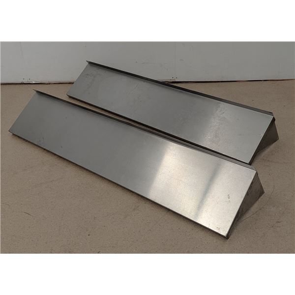 Hubert 60" x 12" Stainless Steel Wall Shelves - Lot of 2