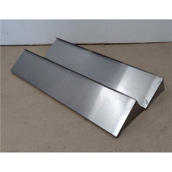Hubert 60" x 12" Stainless Steel Wall Shelves - Lot of  2