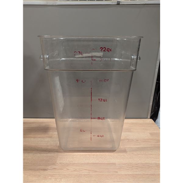 Cambro 22qt Clear Square Container