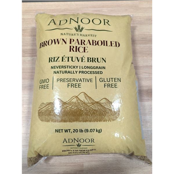 Adnoor Brown Parboiled Rice, 20lbs