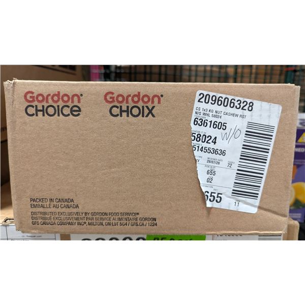 Gordon Choice Cashew Nuts, 3kg | Cooler3