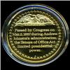 Image 2 : .75oz Franklin Mint PR70 DCAM 24k plated Sterling Silver Round History of the American Presidency A.