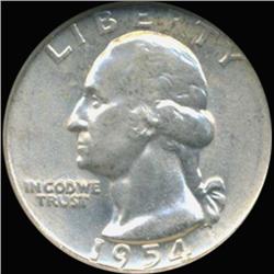 1954D Washington 25c Silver Quarter Coin Graded GEM (COI-6829)