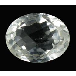 22.32ct Ultimate Flawless Quartz Crystal Gem Oval Checker Cut (GEM-21622)