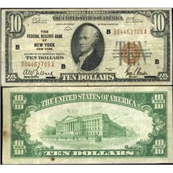 1929 $10 Federal Reserve Bank New York Note Crisp Circulated Scarce (CUR-06230)