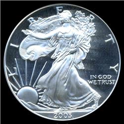 2003 Silver Eagle Graded Super Gem PROOF (COI-3837)