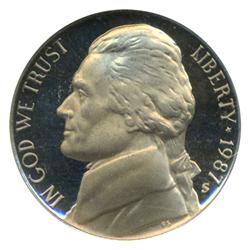 1987S Jefferson Nickel PROOF Top Graded DCAM (COI-4421)