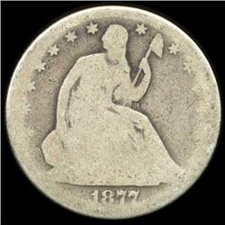 1877 Seated Half Circulated (COI-5854)