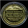 Image 2 : .75oz Franklin Mint PR70 DCAM 24k plated Sterling Silver Round History of the American Presidency F.