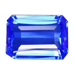 34.50ct Charming Cornflower Blue Emerald Cut Quartz (GEM-23163)