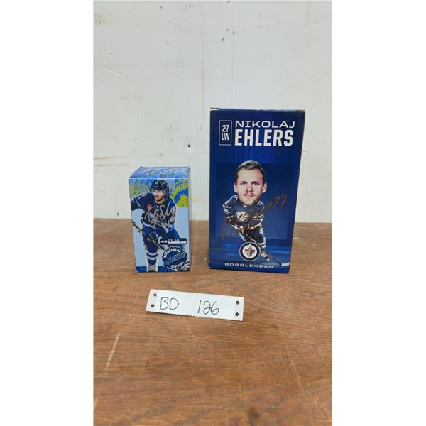 Winnipeg Jets Nikolaj Ehlers and Dylan Samberg Autographed Bobbleheads