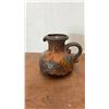 Image 3 : Vintage West German Pottery Fat Lava Jug by Carstens Toonieshof. 8” Tall. Mid Century