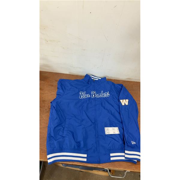 Winnipeg Blue Bombers New Era Nylon Zip Front Jacket. Mens XXL