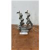 Image 1 : Vintage Mid Century Art Deco Chrome Sail Boat Lamp. By Leviton, Works