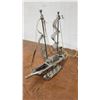 Image 5 : Vintage Mid Century Art Deco Chrome Sail Boat Lamp. By Leviton, Works