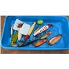 Image 2 : 2 Vintage Fishing Rods and Lot of Vintage Lures and Fishing Crewel
