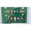 Image 4 : First Nations Real Stone Arrowheads and Lead Musket Balls in Shadow Display Box