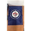 Image 6 : Winnipeg Jets Lot: 2 Framed Posters, 3 Mens XL Sweatshirts, Retro Hat, Goalie Mask ETC.