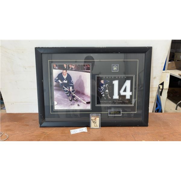 Large Framed Dave Keon Toronto Maple Leafs Photos. 30” x 21”.