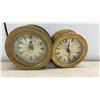 Image 12 : 2 Vintage Brass Ship Clocks, 2 Vintage Pressure Gauges, Lufkin No. 366 Folding Rule and Scale