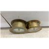 Image 13 : 2 Vintage Brass Ship Clocks, 2 Vintage Pressure Gauges, Lufkin No. 366 Folding Rule and Scale