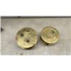 Image 14 : 2 Vintage Brass Ship Clocks, 2 Vintage Pressure Gauges, Lufkin No. 366 Folding Rule and Scale