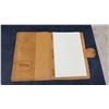 Image 3 : 2 Antique First Nations Hand Painted Leather Writing Case and Photo Album