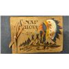 Image 9 : 2 Antique First Nations Hand Painted Leather Writing Case and Photo Album