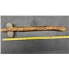Image 4 : Vintage First Nations Child's Tomahawk with Stone Head and Wood Handle