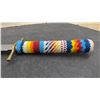 Image 7 : Vintage First Nations Hunting Knife with Beaded Handle and Fringed Suede Sheath