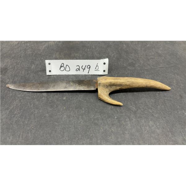 Antique Antler Handle Hunting Knife