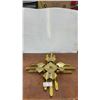 Image 1 : Vintage Brutalist Wall Clock, Mid-Century Starburst Design, Works