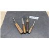 Image 1 : Four Antique Wood Handle Skinning Knives