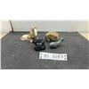 Image 1 : Vintage Inuit Soapstone Carving Lot: Unique Walrus, Whale and Otter, as Well as Boma Figure