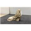 Image 9 : Vintage Inuit Soapstone Carving Lot: Unique Walrus, Whale and Otter, as Well as Boma Figure