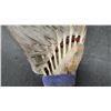 Image 4 : Vintage Feather Smudging Fan with Leather Fringed Handle, 25” Tall