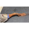 Image 5 : Vintage Feather Smudging Fan with Leather Fringed Handle, 25” Tall