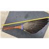 Image 6 : Vintage Feather Smudging Fan with Leather Fringed Handle, 25” Tall