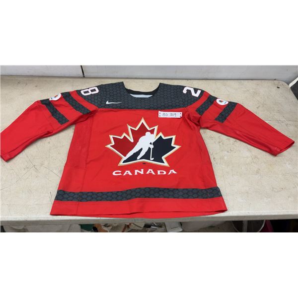 Vintage 2016 Nike Team Canada Olympic Hockey Authentic Pro Jersey #28, Size 50 (Medium)