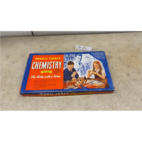 Vintage 1946 Model Craft Hobbies Chemistry Set No. CH 150 "The Hobby with a Future" in Box.