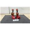 Image 1 : Vintage Mid-Century Devonware Blackmore Hand-Painted Figures, 7 1/2” Tall
