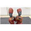 Image 7 : Vintage Mid-Century Devonware Blackmore Hand-Painted Figures, 7 1/2” Tall