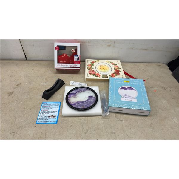 New Fashion Works Tape Dispenser, Our Family Photo Album, and 3D Quicksand Painting