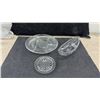 Image 10 : Cut Crystal and Glassware Lot: Two Covered Butter Dishes, Divided Dish, Two Creamers, Sugar Bowl