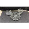 Image 4 : Cut Crystal and Glassware Lot: Two Covered Butter Dishes, Divided Dish, Two Creamers, Sugar Bowl