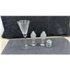 Image 6 : Cut Crystal and Glassware Lot: Two Covered Butter Dishes, Divided Dish, Two Creamers, Sugar Bowl