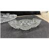 Image 9 : Cut Crystal and Glassware Lot: Two Covered Butter Dishes, Divided Dish, Two Creamers, Sugar Bowl